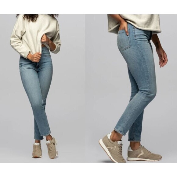 Revtown Women Size 33 Cotton High Rise Straight Leg Denim Ankle Jeans Casual - Picture 3 of 16